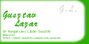 gusztav lazar business card
